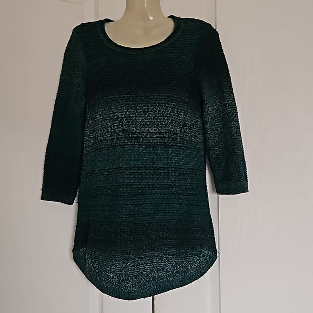 HOST PICK 🥳 Cleo Petite Knitted Sweater With Half-Sleeves XS Hunter Green